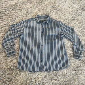 Eddie Bauer authentic outdoor linen/cotton men’s shirt, large